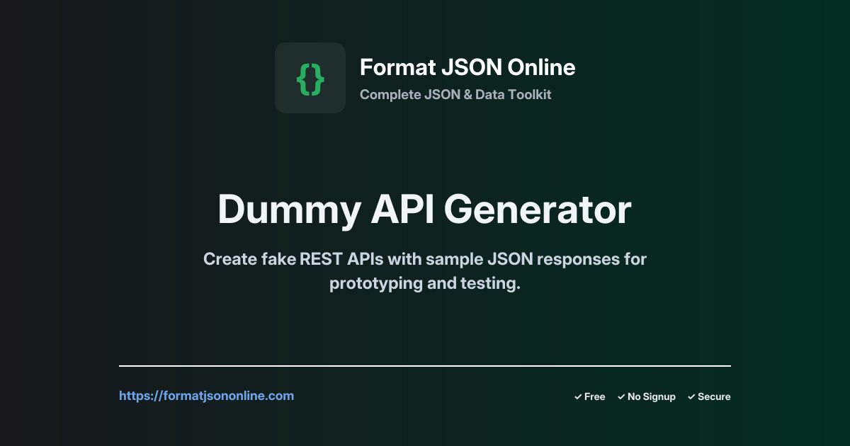 Free Dummy API - Live REST Endpoints for Testing & Development