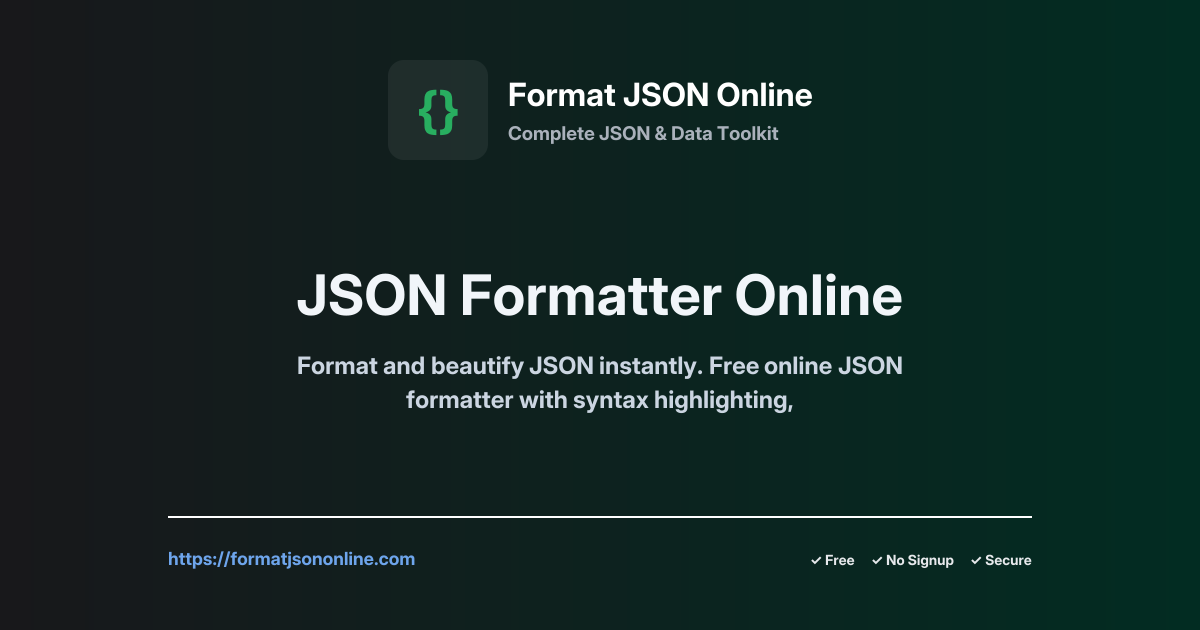 Free JSON Formatter & Beautifier – Instant Online
